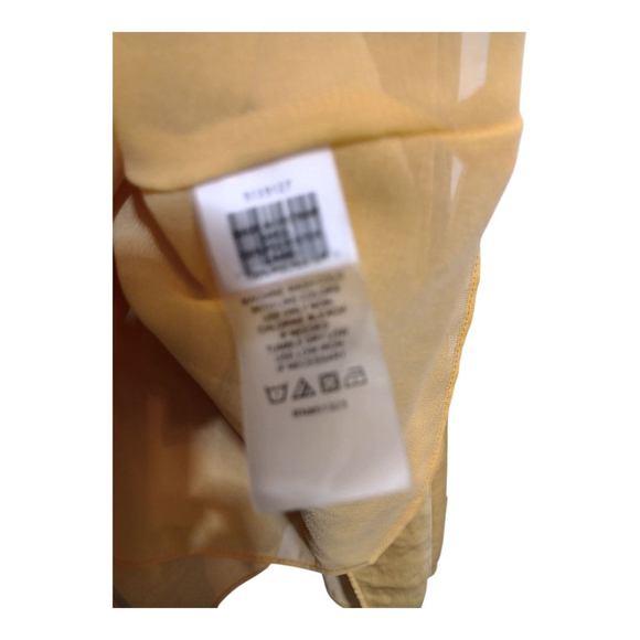 Vince Camuto One Shoulder Knoted Draped Textured Yellow Blouse - Picture 11 of 12